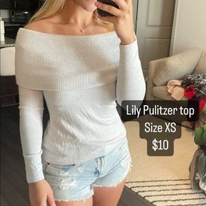 Lily Pulitzer off the shoulder top